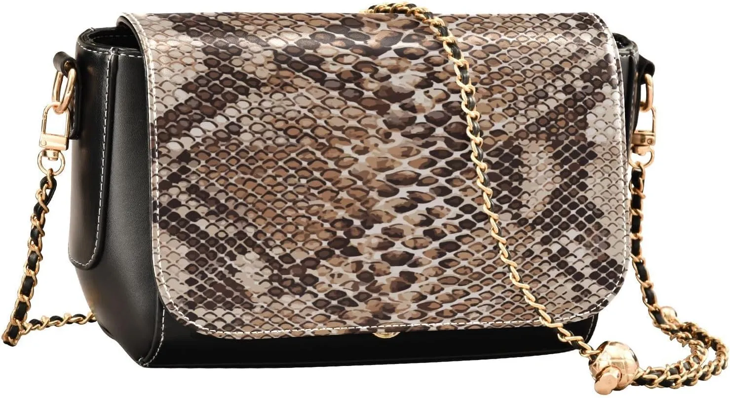 Crossbody Bags for Women Trendy Women's Black Shoulder Bag Small PU Leather Flap Cross Body Bag Handbags