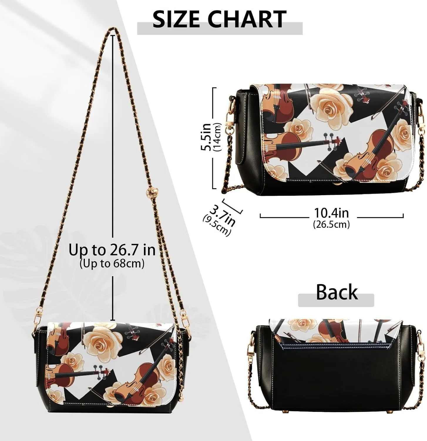 Crossbody Bags for Women Trendy Women's Black Shoulder Bag Small PU Leather Flap Cross Body Bag Handbags