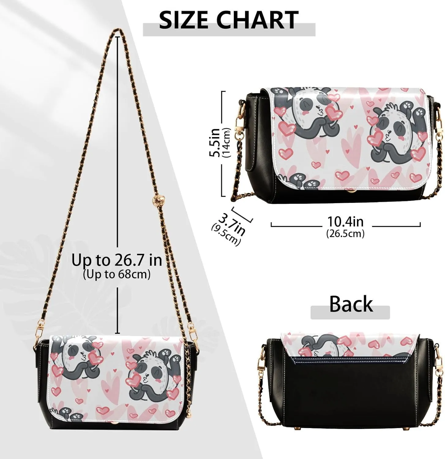 Crossbody Bags for Women Trendy Women's Black Shoulder Bag Small PU Leather Flap Cross Body Bag Handbags