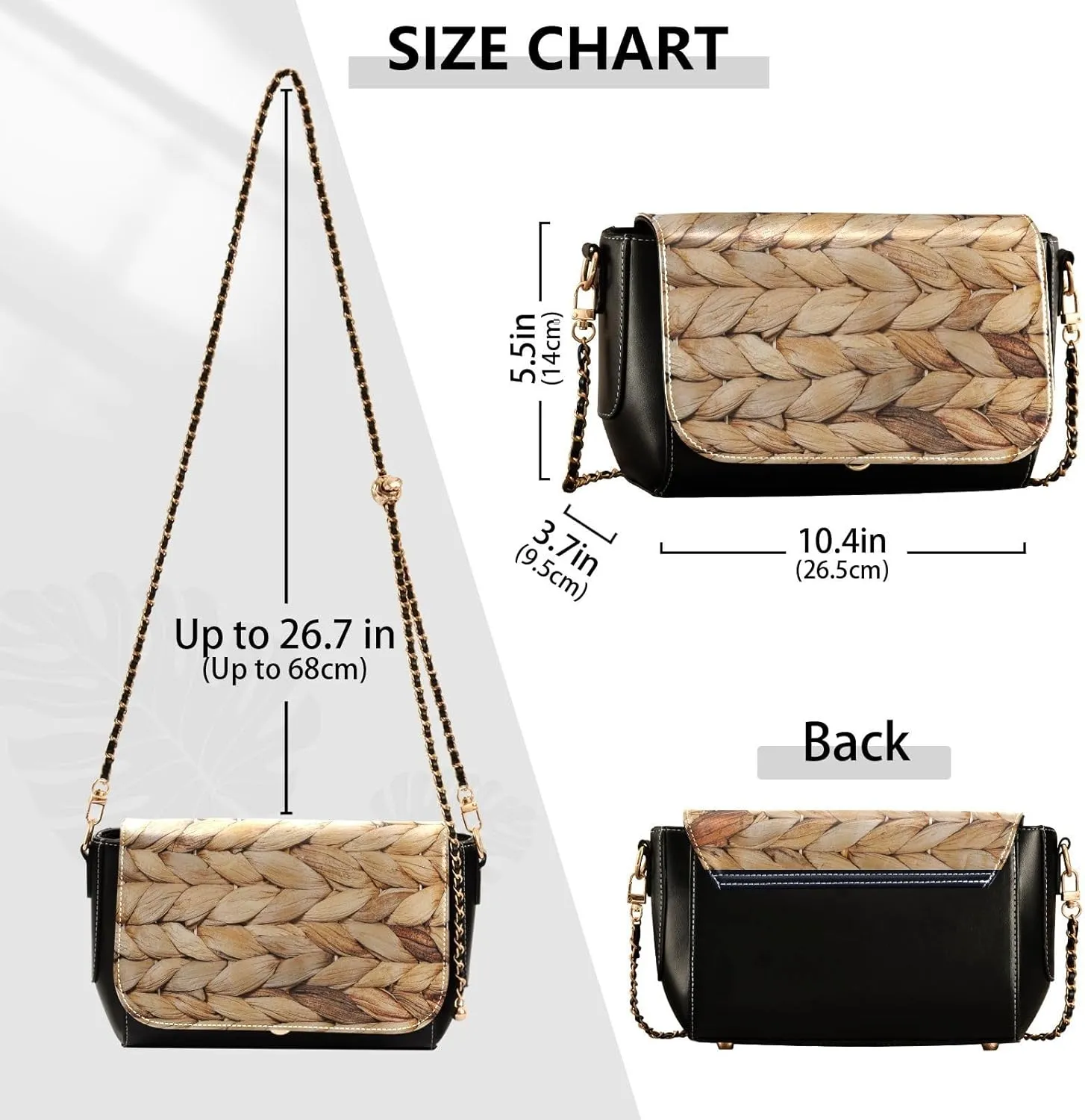 Crossbody Bags for Women Trendy Women's Black Shoulder Bag Small PU Leather Flap Cross Body Bag Handbags