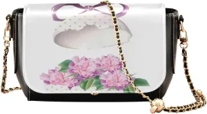 Crossbody Bags for Women Trendy Women's Black Shoulder Bag Small PU Leather Flap Cross Body Bag Handbags