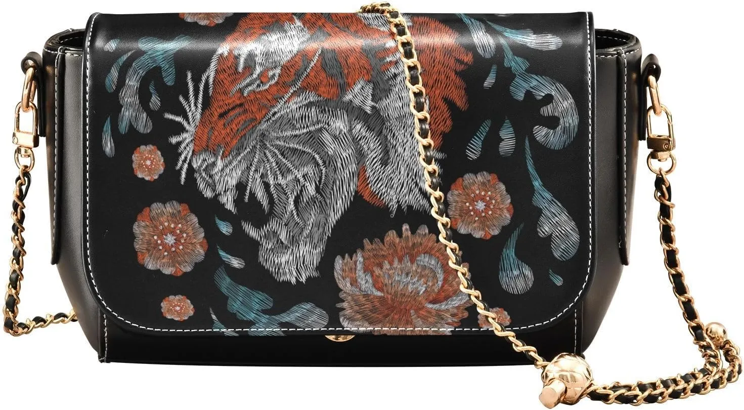 Crossbody Bags for Women Trendy Women's Black Shoulder Bag Small PU Leather Flap Cross Body Bag Handbags