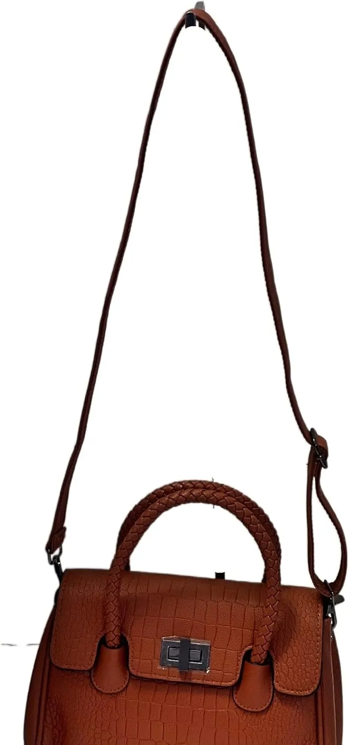 Crossbody Handbag for Women - PU Leather Women's Crossbody Purse - Long Adjustable Shoulder Strap -