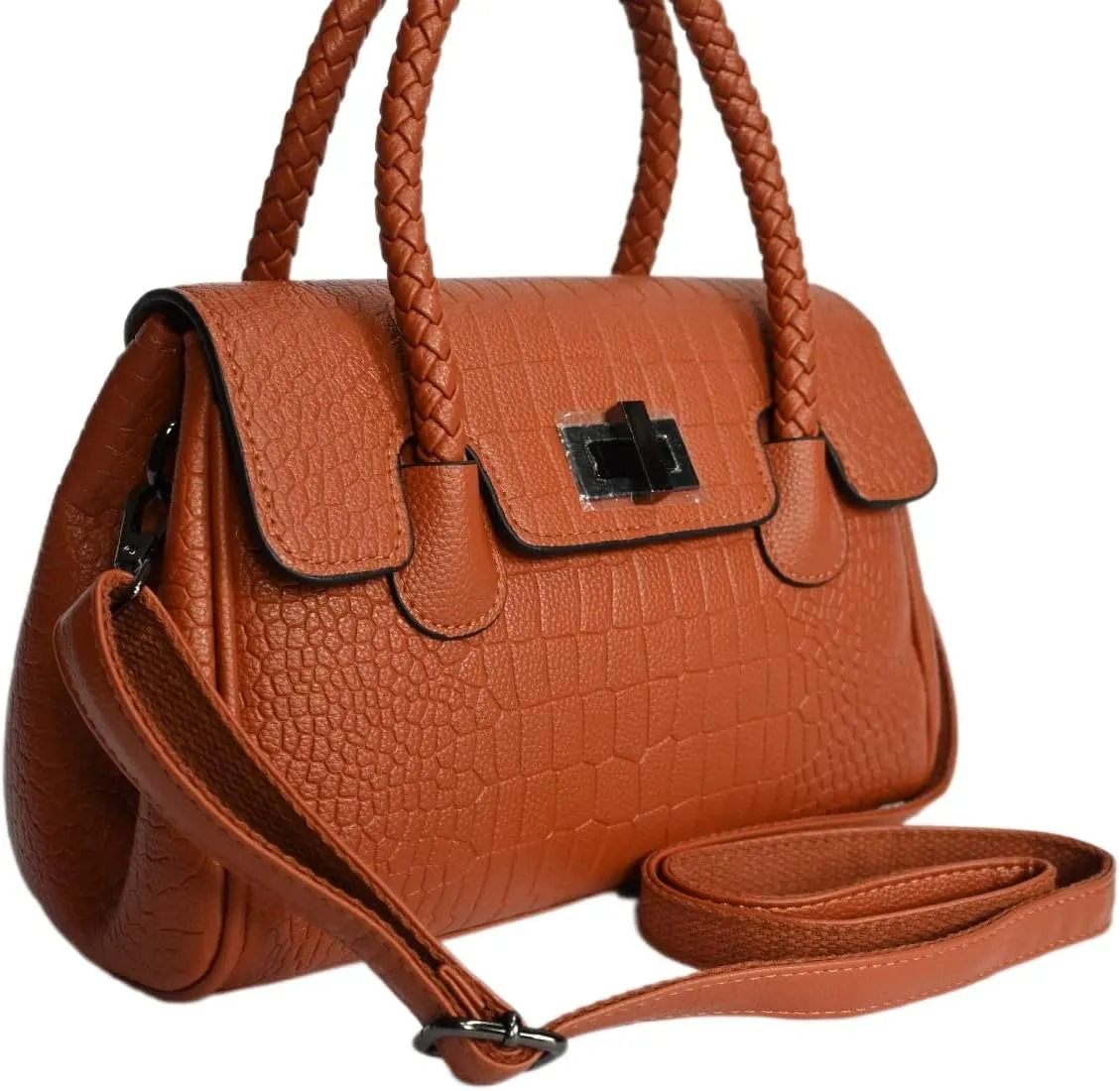 Crossbody Handbag for Women - PU Leather Women's Crossbody Purse - Long Adjustable Shoulder Strap -