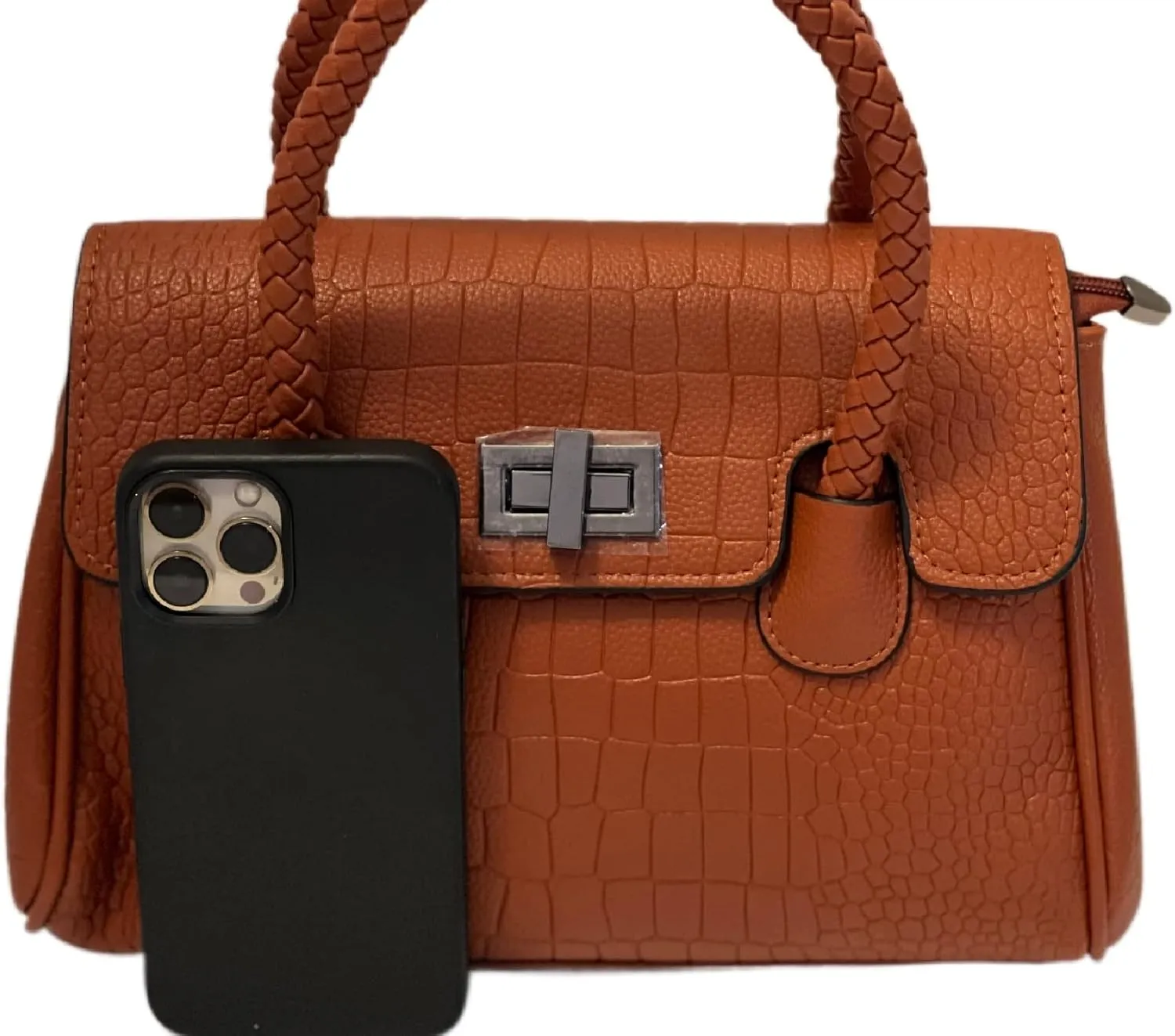 Crossbody Handbag for Women - PU Leather Women's Crossbody Purse - Long Adjustable Shoulder Strap -