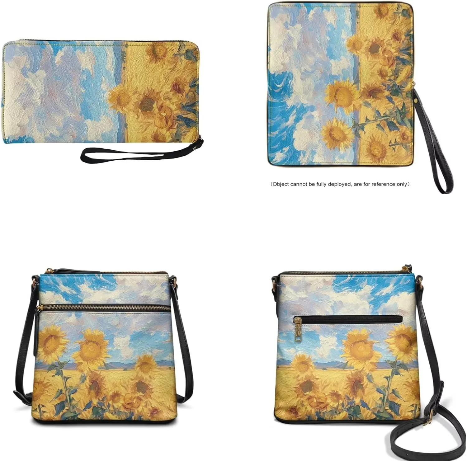 Crossbody Purses 2Pcs, Fashion Crossbody Messenger Bags with a Small Wallet Portable Easy to Carry for Travel