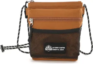 Crossbody Sling Bag for Women Men with Secure Elastic Strap - Smart Pocket Layout Shoulder Bag Urban Outdoor Travel