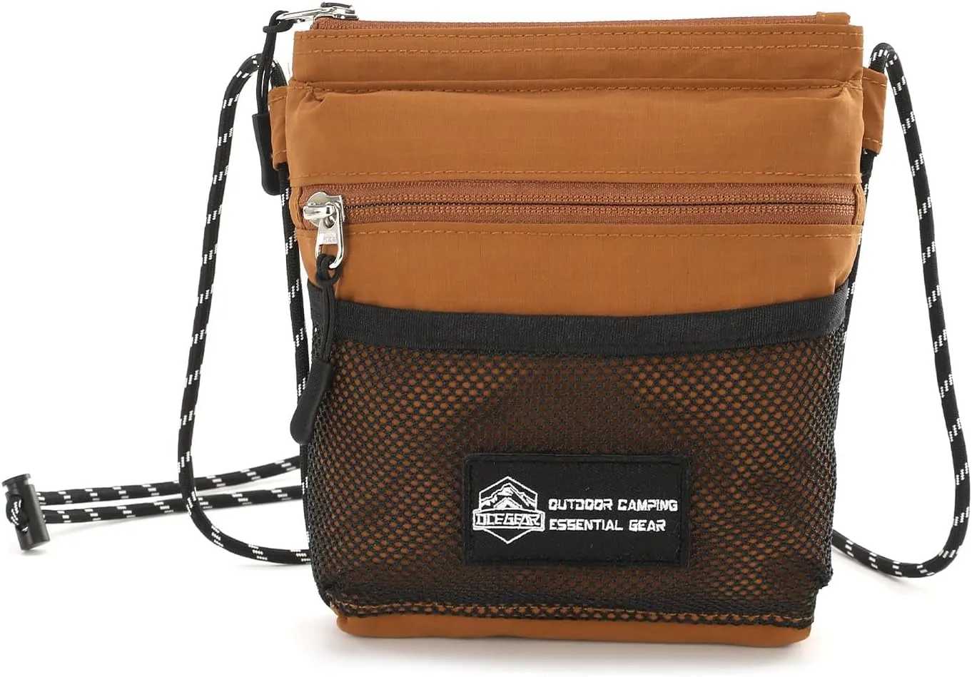 Crossbody Sling Bag for Women Men with Secure Elastic Strap - Smart Pocket Layout Shoulder Bag Urban Outdoor Travel