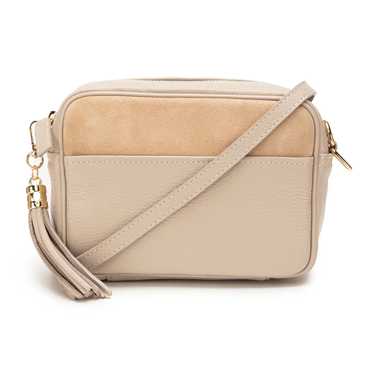 Crossbody Tassel Suede Biscuit