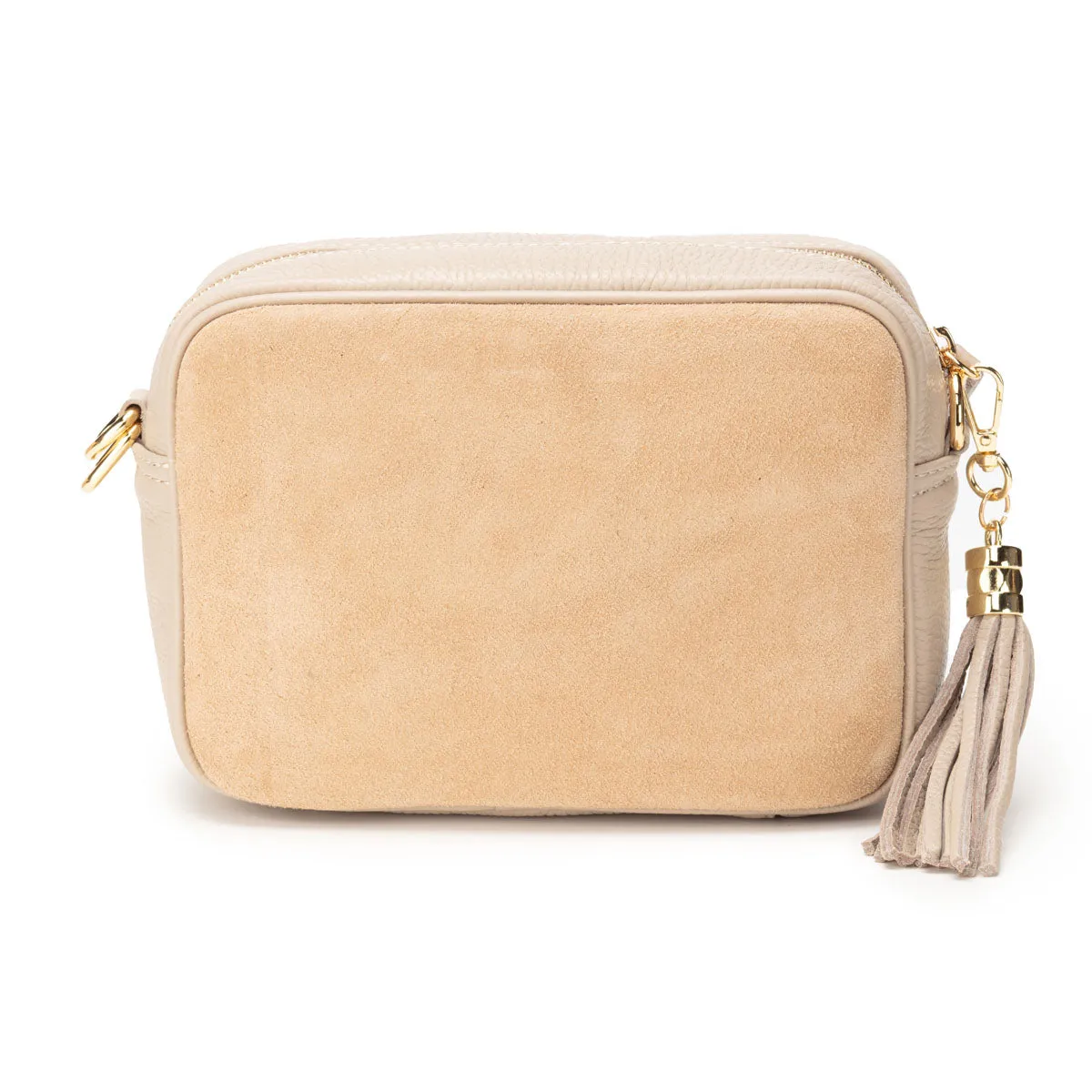 Crossbody Tassel Suede Biscuit