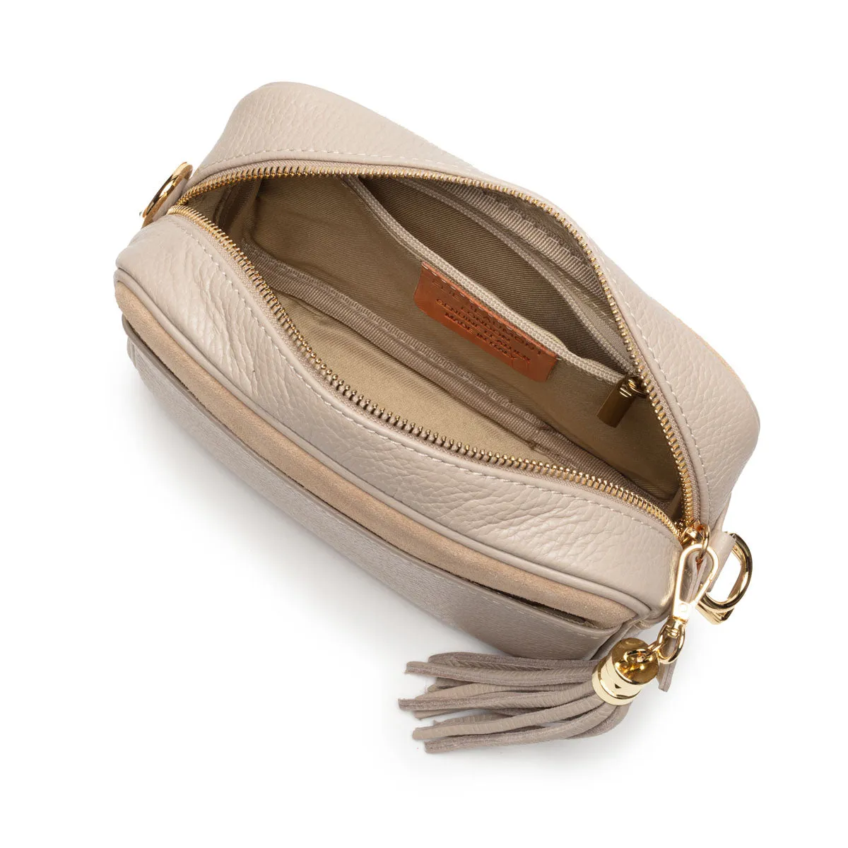 Crossbody Tassel Suede Biscuit