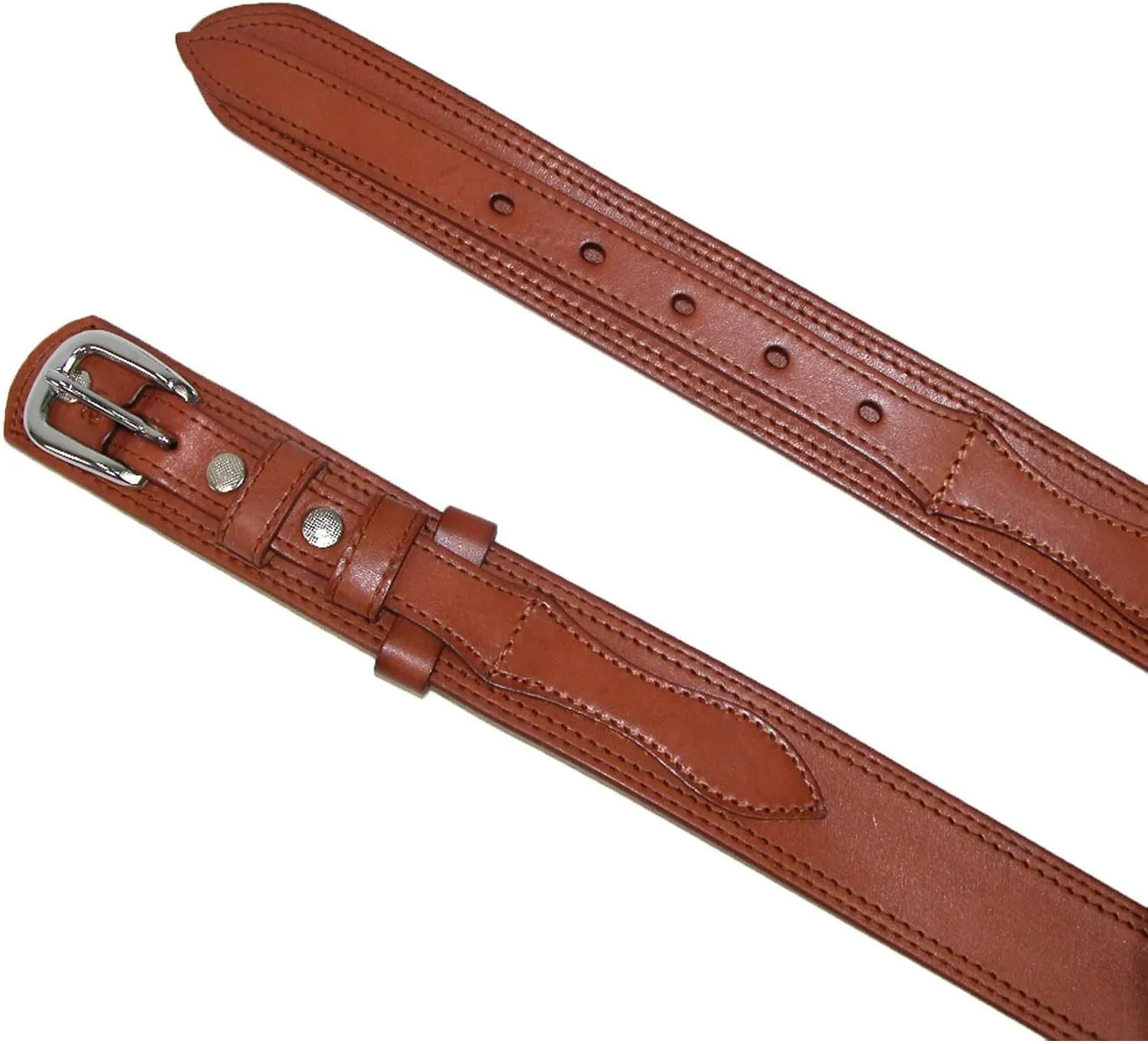 CTM Men's Leather Removable Buckle Ranger Belt