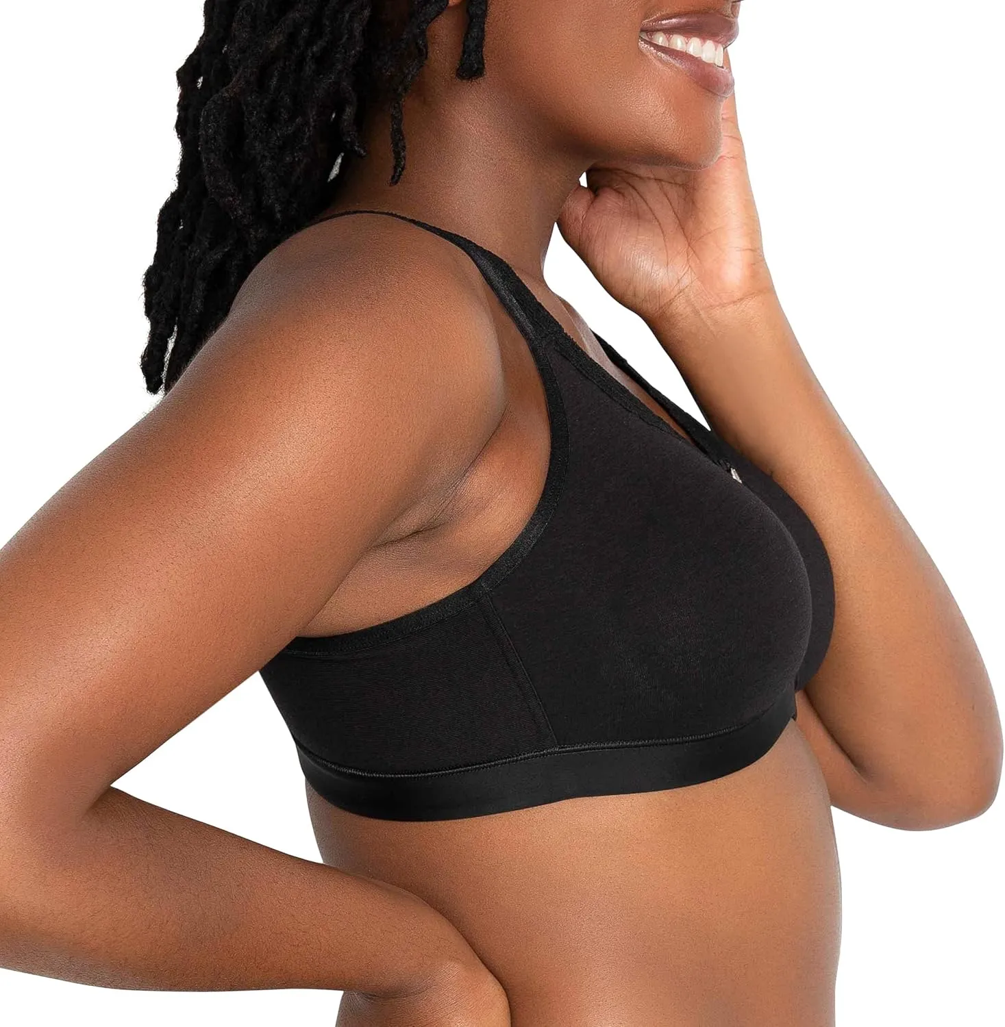 Curvy Couture Women's Plus Size Cotton Luxe Unlined Wire-Free Bra