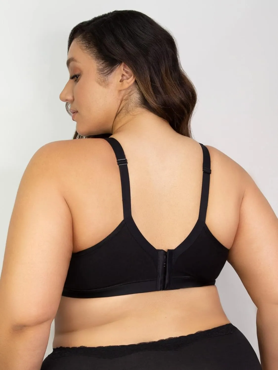Curvy Couture Women's Plus Size Cotton Luxe Unlined Wire-Free Bra