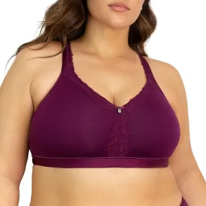 Curvy Couture Women's Plus Size Cotton Luxe Unlined Wire-Free Bra