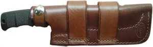 Custom Made cross draw knife sheath That will fit the Sog seal pup LIGHT BROWN. A lot of leather for the price and can be worn on the left or right hand side. Sheath only.