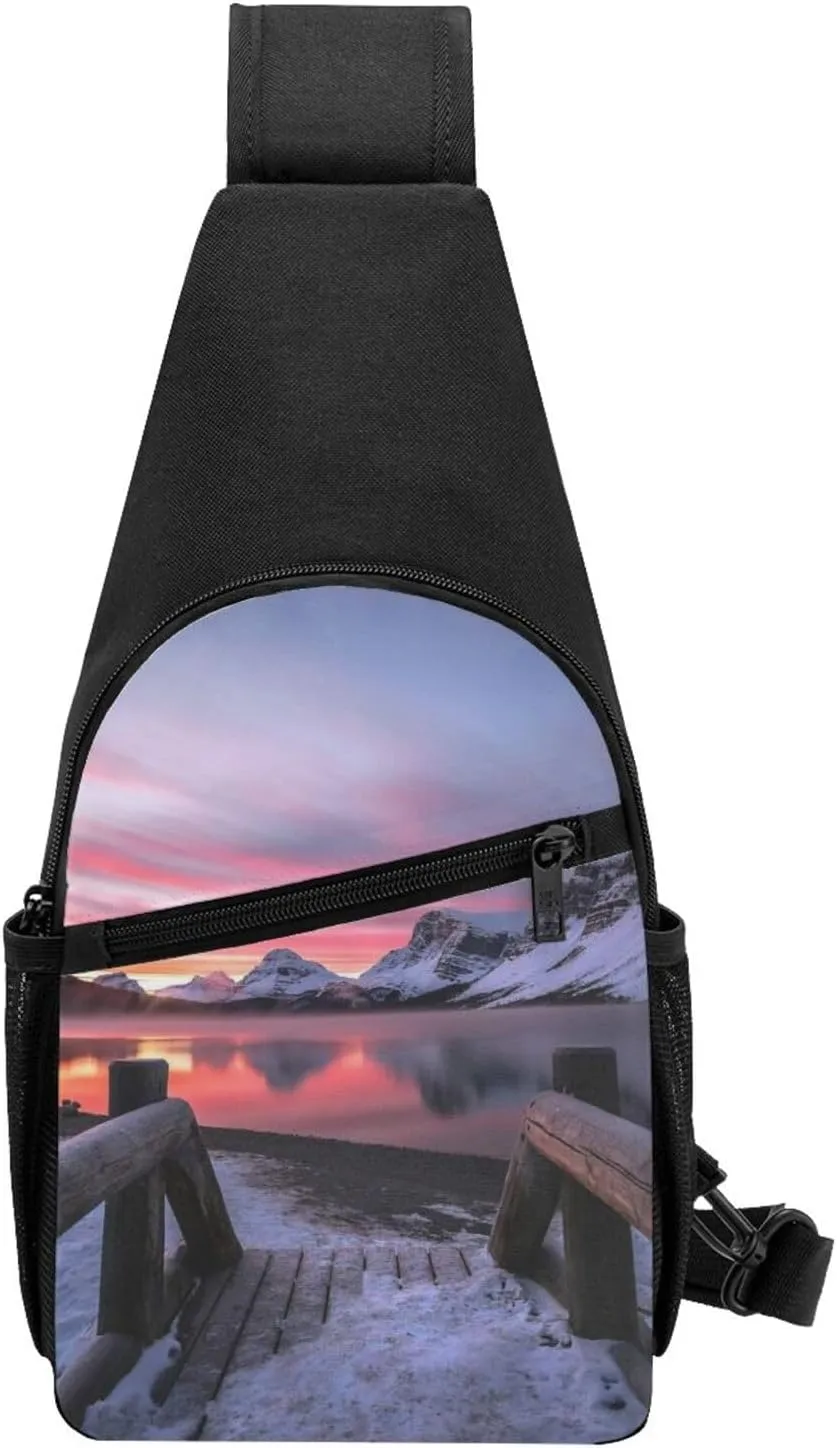 Custom Sling Bag for Men Women Personalized Crossbody Bags with Photo Text Customized Chest Bag for Hiking Travel