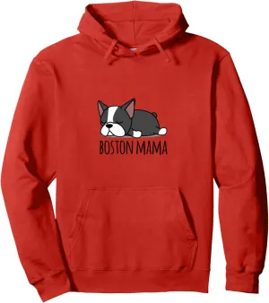Cute Boston Terrier, Boston Mama Pullover Hoodie
