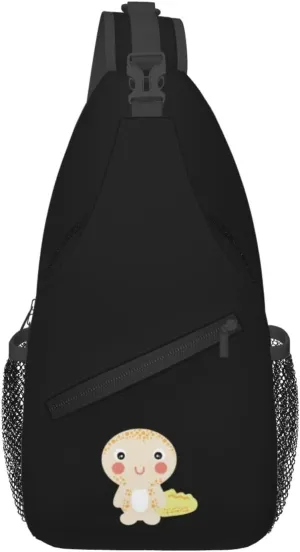 Cute Lizard Crossbody Bags For Women Men Chest Backpack Gym Shoulder Bag Travel Outdoor Sports Casual Crossbody Bags