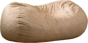Cylindrical Bean Bag with Soft Microfiber Upholstery, Modern Design, Removable Safety Zipper Cover, 6.5 Feet, Colors
