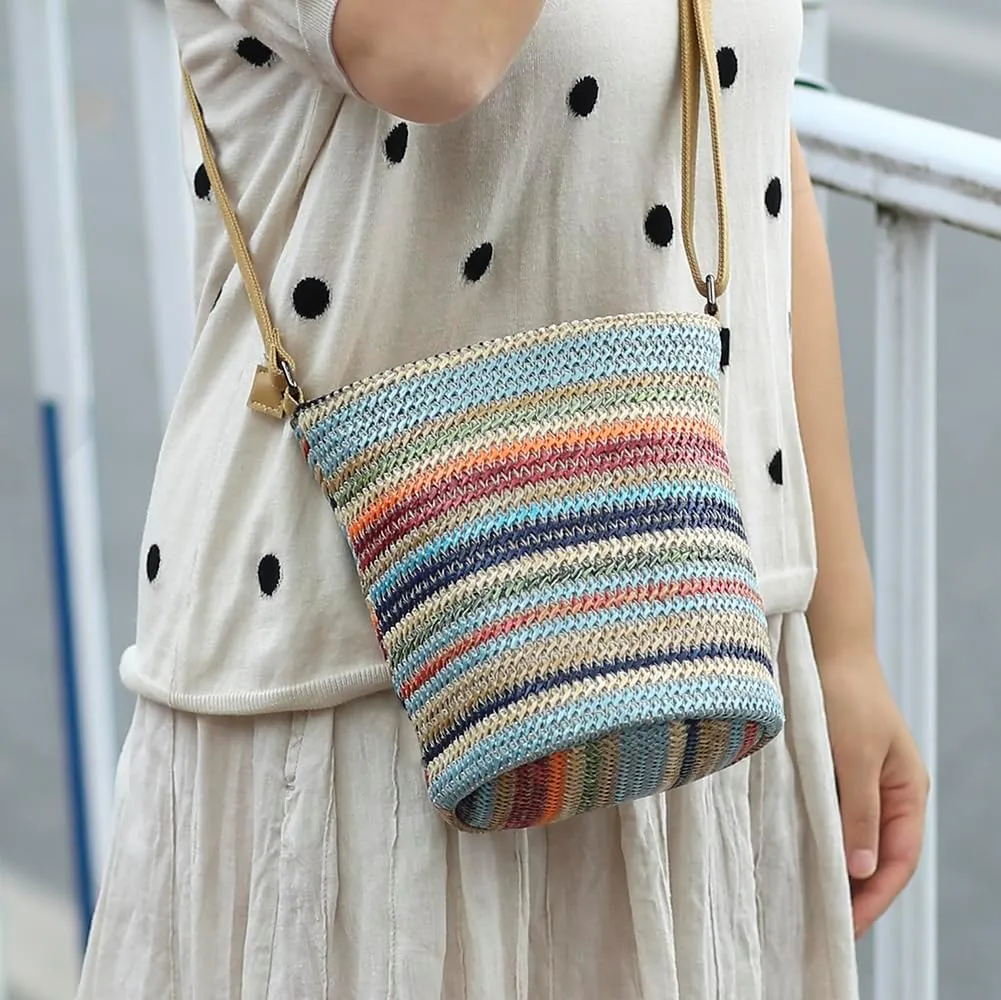 Cylindrical Crossbody Bag For Women