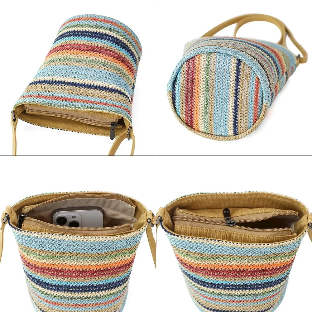 Cylindrical Crossbody Bag For Women
