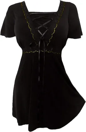 Dare to Wear Angel Corset Top: Victorian Gothic Grecian Women's Empress Blouse for Everyday Halloween Cosplay Festivals