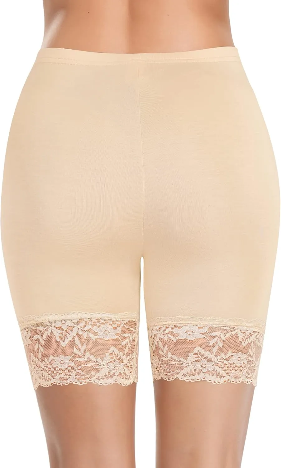 DERCA Womens Lace Slip Shorts for Under Dresses Anti Chafing Underwear Mid Thigh Boyshorts Panties Under Skirts