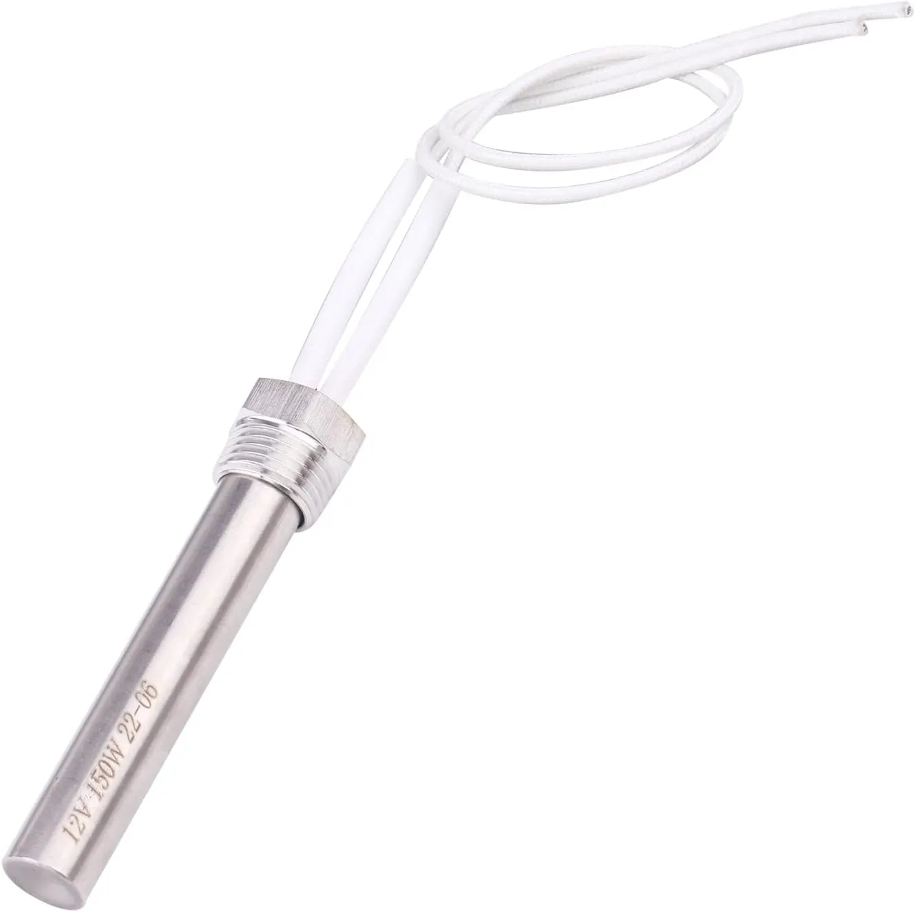 DERNORD Immersion Cartridge Heater 12V 150W Hot Rod Heating Element Replacement 1/2 Inch Thread