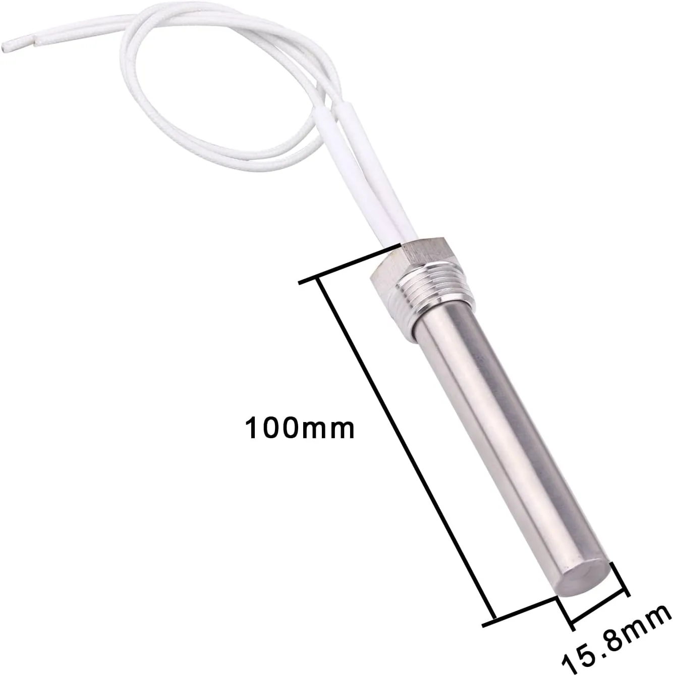 DERNORD Immersion Cartridge Heater 12V 150W Hot Rod Heating Element Replacement 1/2 Inch Thread