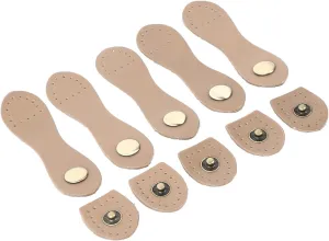 DIY Leather Snap Buckles, Leather Tab Closure Static Proof Fade Sew On Wearable for Shoulder Bags for Purses (Antique Brass Accessory)