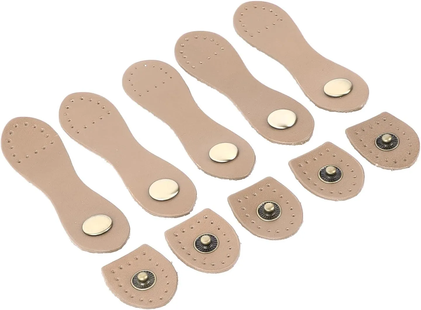 DIY Leather Snap Buckles, Leather Tab Closure Static Proof Fade Sew On Wearable for Shoulder Bags for Purses (Antique Brass Accessory)