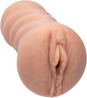 Doc Johnson Signature Strokers - Lela Star - ULTRASKYN Pocket Pal - Open-Ended Stroker - Pussy, Vanilla