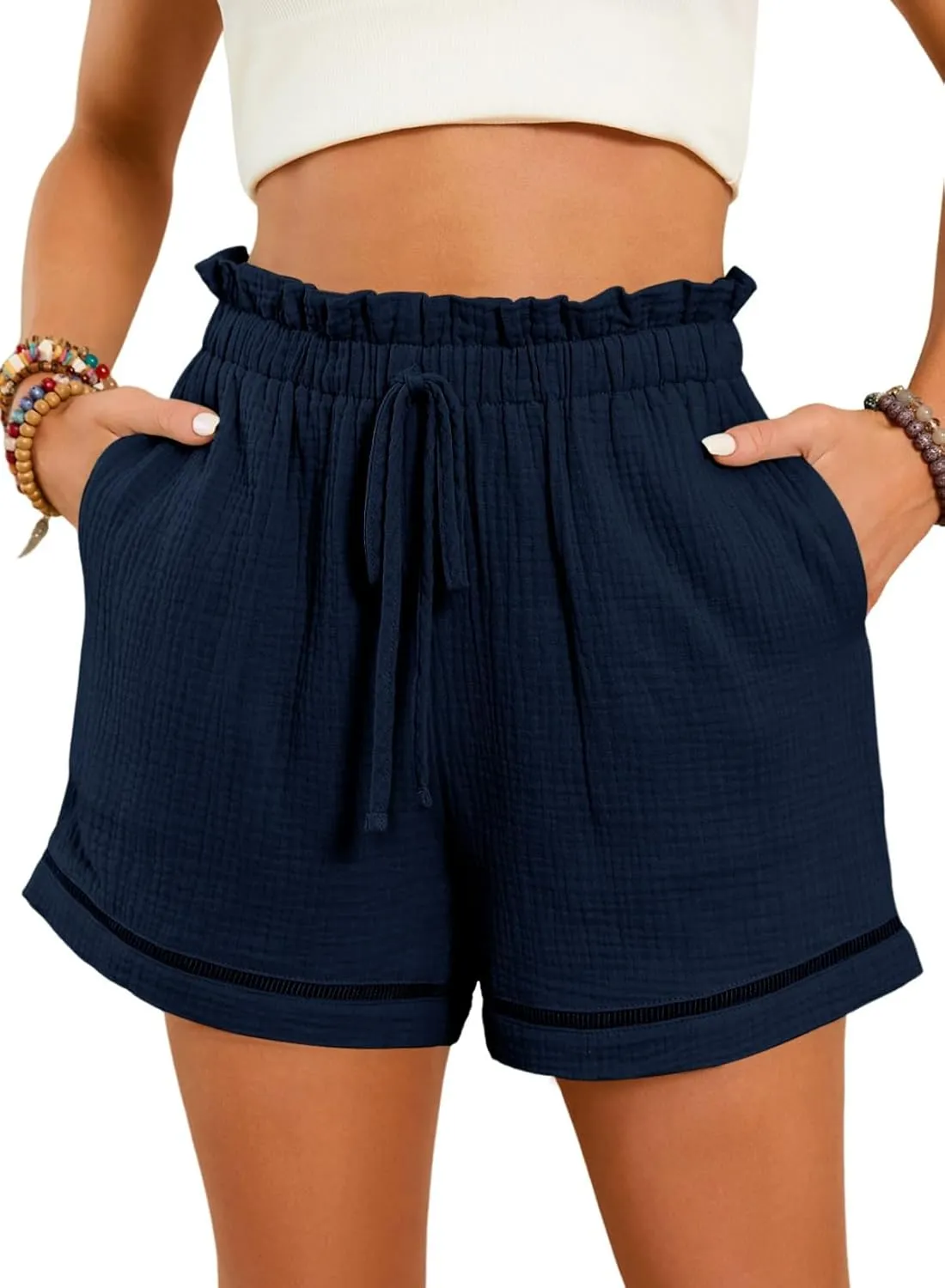 Dokotoo Womens Casual Shorts High Waisted 2024 Fashion Beach Cruise Shorts Cute Comfy Summer Shorts with 2 Pockets S-XL