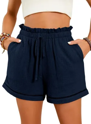 Dokotoo Womens Casual Shorts High Waisted 2024 Fashion Beach Cruise Shorts Cute Comfy Summer Shorts with 2 Pockets S-XL