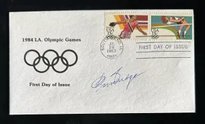 Don Budge Tennis Champion SIGNED 1983 FDC / Envelope w/ Hologram - Tennis Cut Signatures