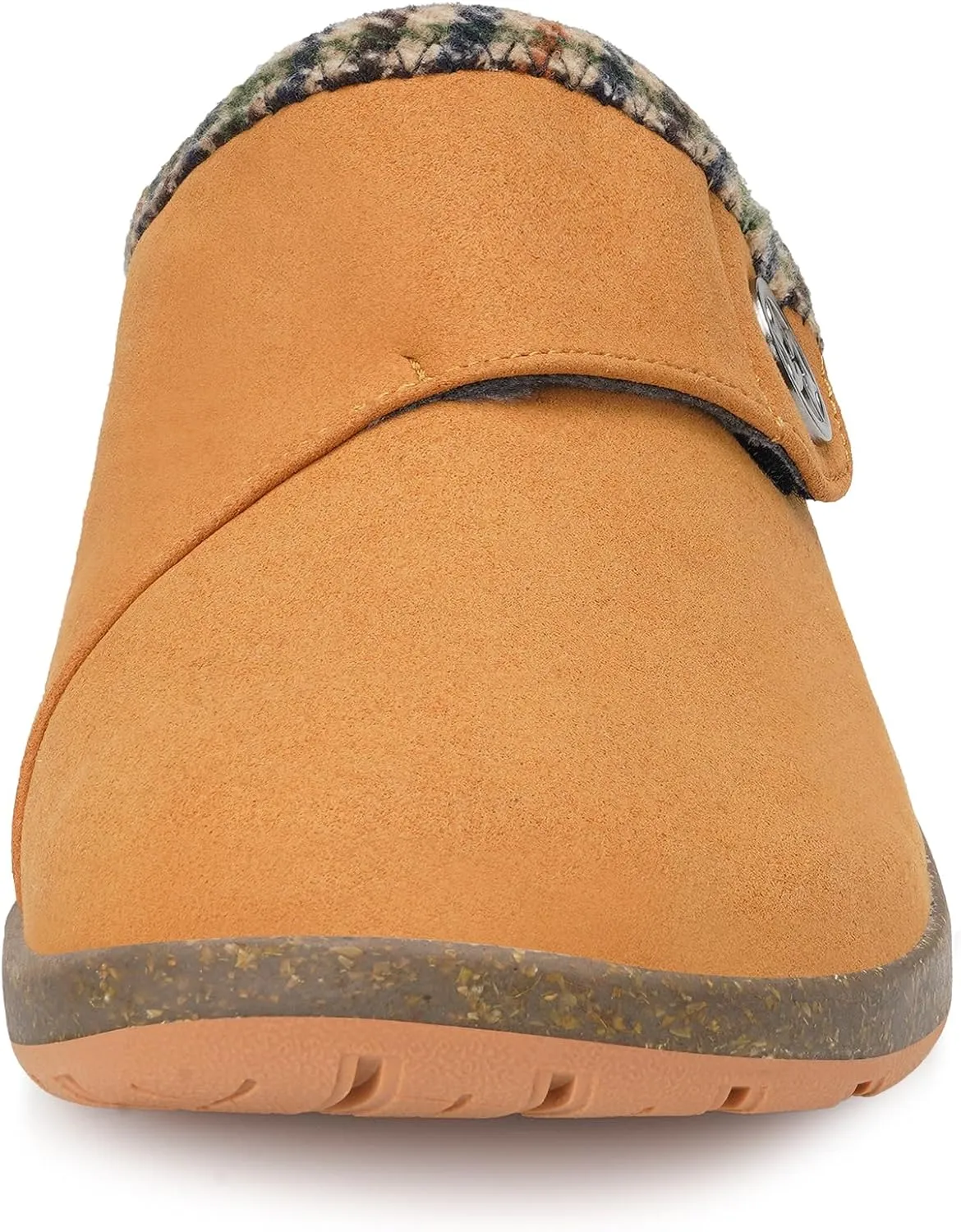 Eagsouni Women's Men's Slippers Suede Fuzzy Slippers with Arch Support Orthotic Winter Warm Fur Lined Slip on House Shoes Indoor Outdoor for Plantar Fasciitis