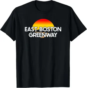 East Boston Greenway USA Rail Trail Biking T-Shirt