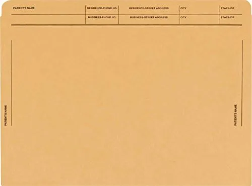 EGP Heavy Duty Colored File Envelopes Printed (Tan), 250 Folders, 11 3/4" x 8 11/16"