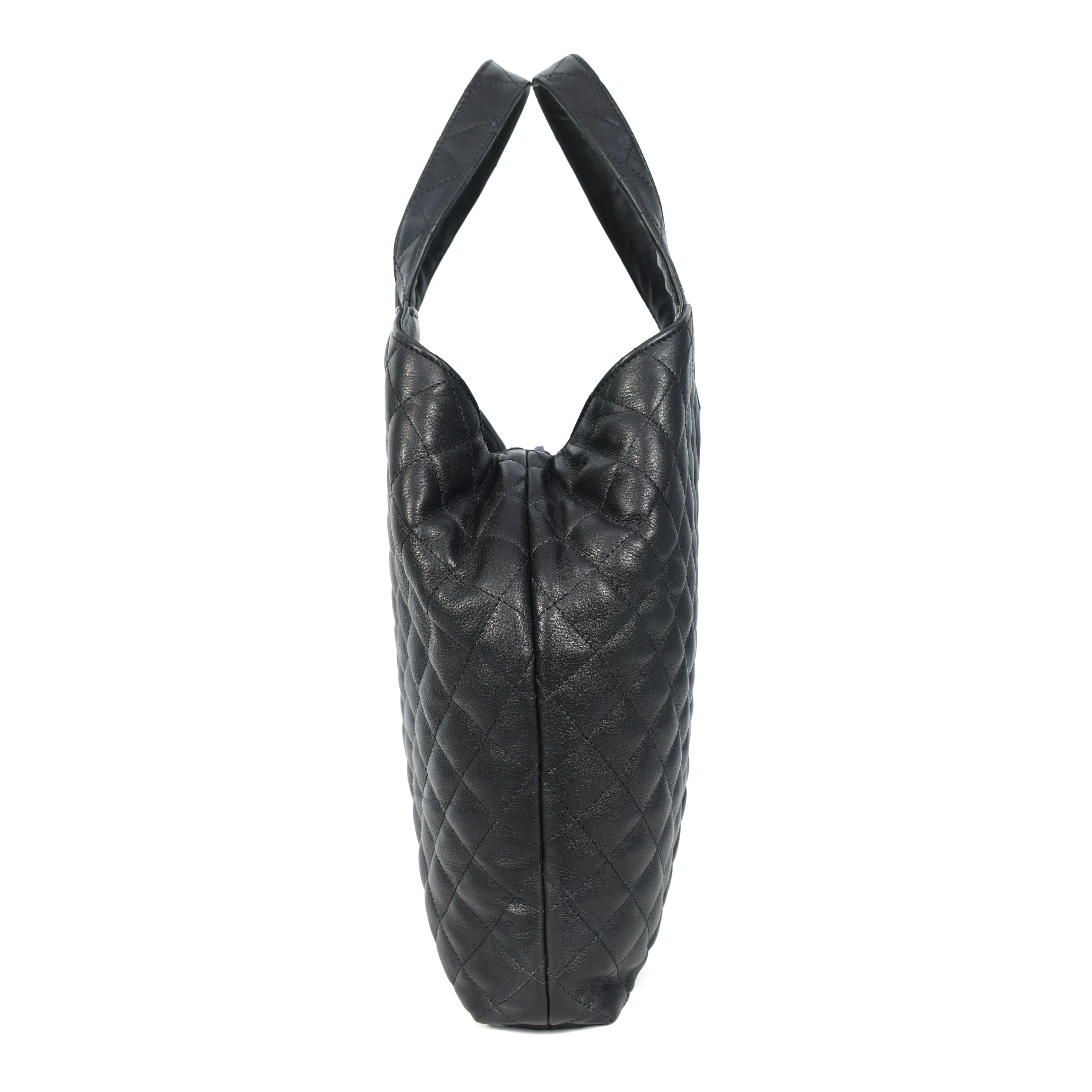 Elegant Black Pure Leather Tote Bag for Women – Classic & Versatile. BG-1632