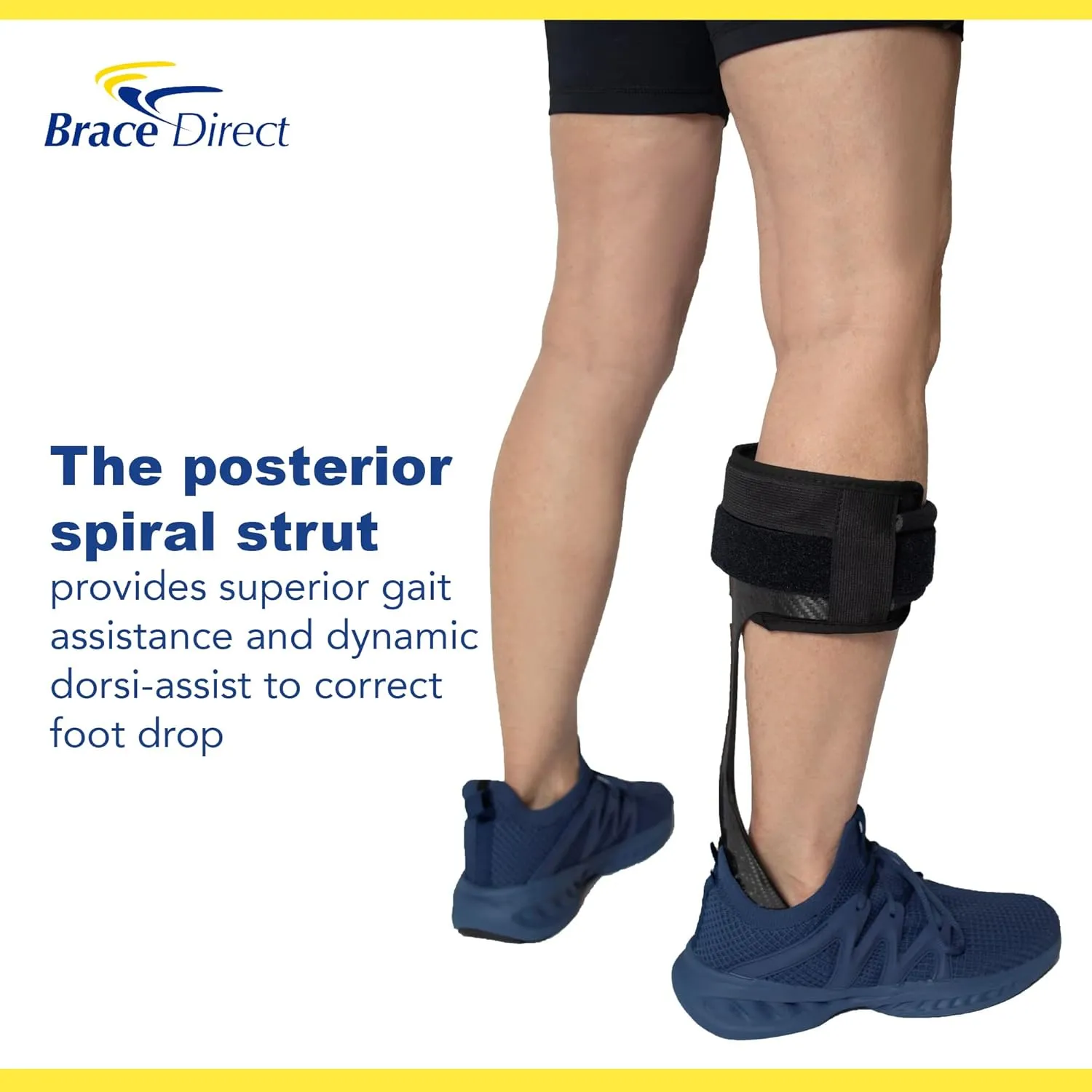 Elite Spiral AFO Rehabilitator for Active Individuals- Lightweight Carbon Fiber Ankle Foot Orthosis for Drop Foot, Mild to Moderate Ankle Instability and Limb Spasticity, Gait Assistance PDAC L1951