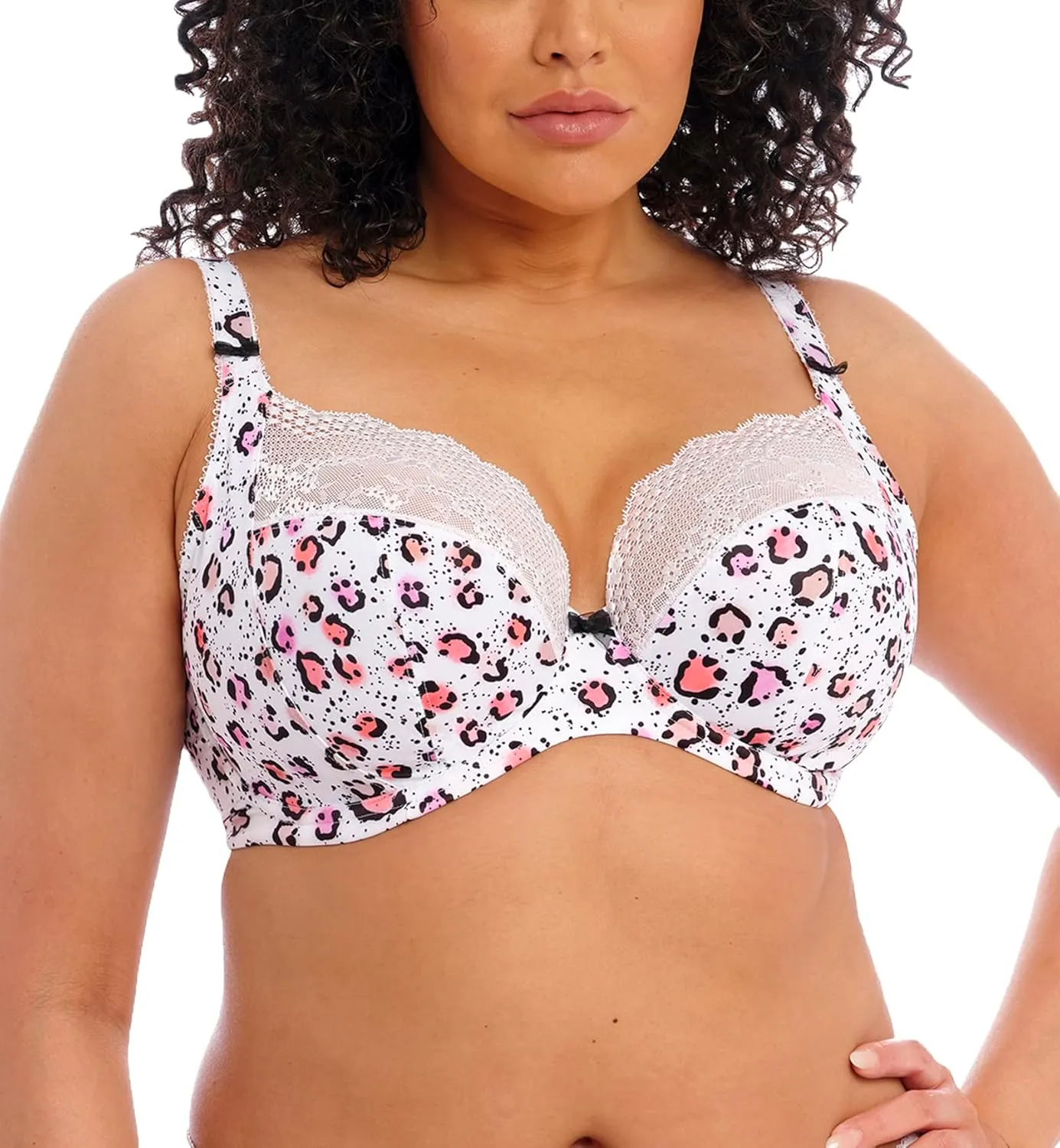 Elomi Lucie Underwire Plunge Stretch Bra Rumble 36G (US 36I)