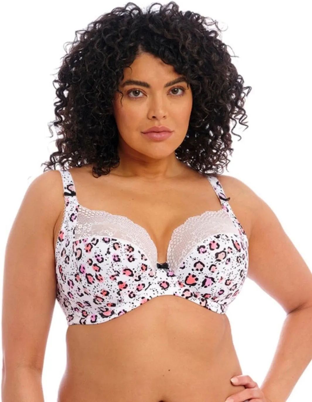 Elomi Lucie Underwire Plunge Stretch Bra Rumble 36JJ (US 36N)