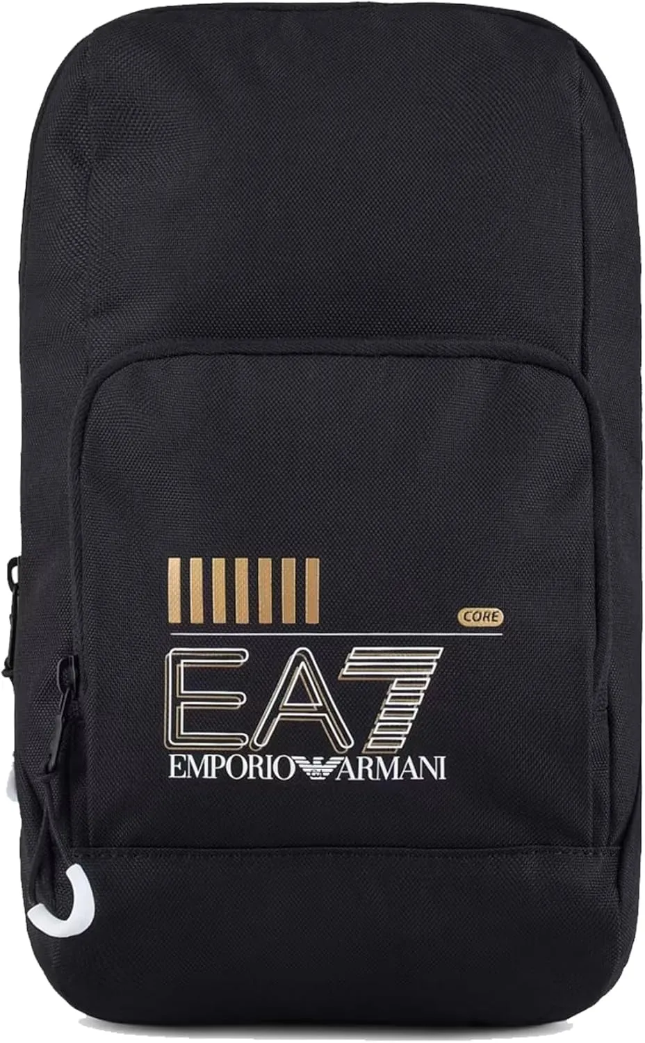 Emporio Armani Train Core Large Shoulder Bag - Black/Gold-One Size