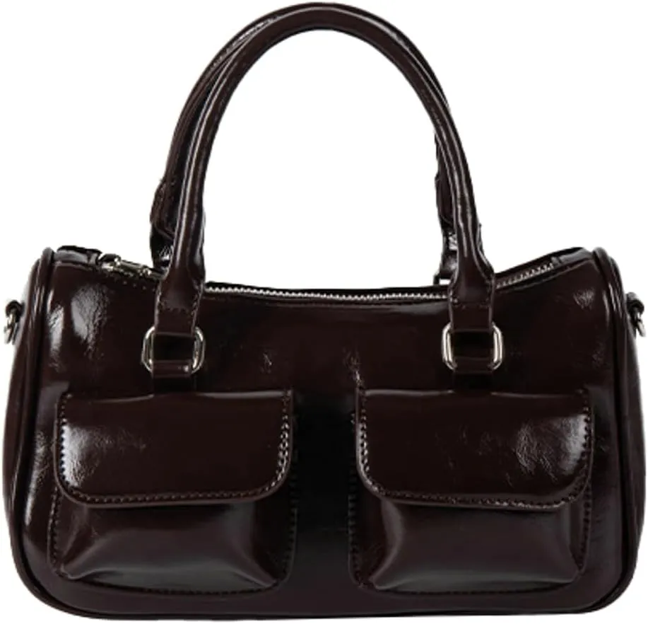 Epsion Women's Square Shoulder Bag Handbag Chain Detail Clutch Purse Solid Crossbody Bags Travel Work 2025