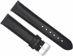 Ewatchparts 22mm Smooth Leather Watch Band Strap Compatible With IWC Pilot Portuguese Chronograph Black