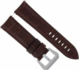 Ewatchparts 24mm Genuine Leather Watch Band Strap Compatible With 45mm Lum Tec G-7 Watch Brown