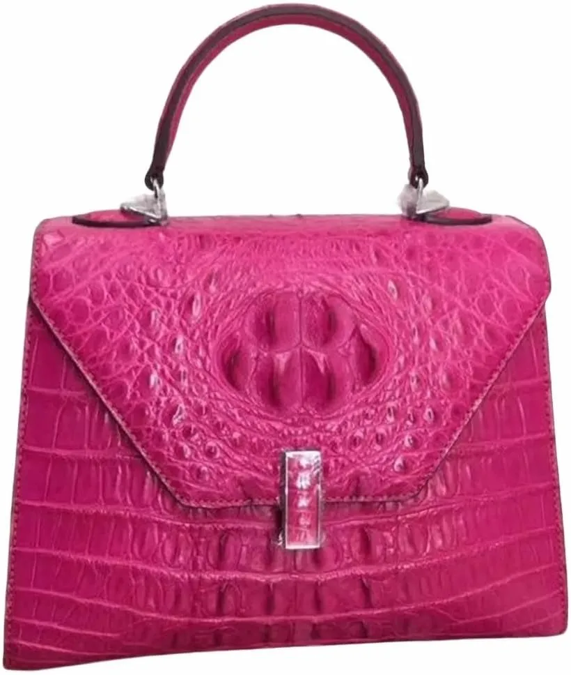 Fashion Designer Lady Purse Genuine Alligator Skin Women's Chic Handbag Crocodile Leather Female Shoulder Messenger Bag