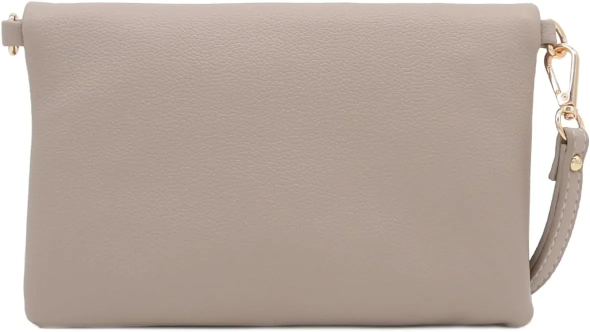 FashionPuzzle Envelope Wristlet Clutch Crossbody Bag with Chain Strap
