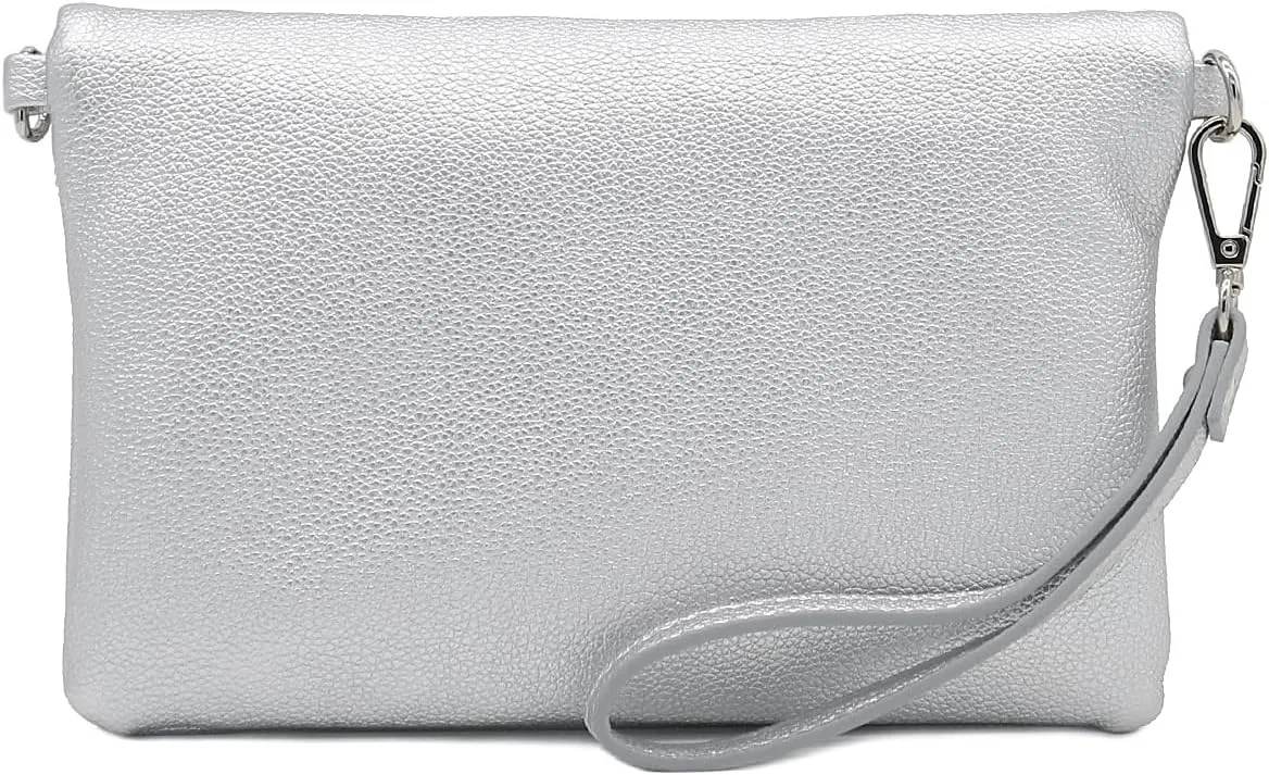 FashionPuzzle Envelope Wristlet Clutch Crossbody Bag with Chain Strap